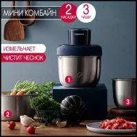 Компактный мини комбайн с повышенным сроком службы Morphy Richards, металл