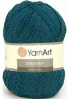 Пряжа YarnArt Cotton soft морская волна (63), 55%хлопок/45%полиакрил, 600м, 100г, 1шт