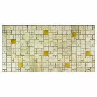 Панель ПВХ листовая Мозаика Мрамор с золотом 955х480 мм, шт, пвх панели для стен декоративные