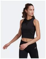 Топ жен. H57772/adidas/AEROKNIT CROP BLACK/размер M