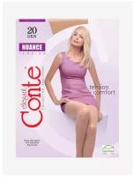 Колготки Conte Elegant, 20 den, с шортиками, матовые, размер 4, бежевый