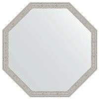 EVOFORM Зеркало настенное Octagon EVOFORM в багетной раме волна алюминий, 68,2х68,2 см, BY 3684