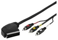 Кабель Vivanco SCART 3xRCA, 2.0м (47017)