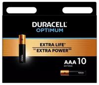 Батарейка DURACELL Optimum ААA/LR03-10BL уп/10шт