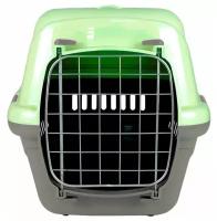 Клиппер-переноска для кошек и собак Zooexpress Турне 54,5х36х34 см (L), дверца с фиксацией, зеленая