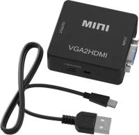 Конвертер GSMIN BP2 VGA (F) - HDMI (F), 3.5мм mini Jack (F), mini USB (F) (Full HD 1080p, 60 Гц) (Черный)