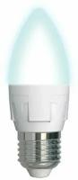 Светодиодная лампа свеча Белый дневной 7W UL-00002412 LED-C37 7W/NW/E27/FR PLP01WH яркая