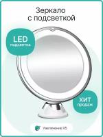 Зеркало косметическое CleverCare Makeup Mirror с подсветкой, 8