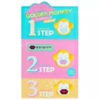 Holika Holika Набор средств для ухода за губами Golden monkey glamour lip 3-step kit