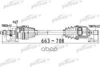 Полуось Передний Мост Справа 27X663x60x27 Abs:46t Hyundai Elantra [Jd] 1,6 07 - I30 [Jd] 08 - PATRON арт. PDS0495