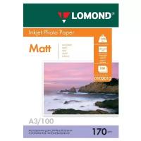 Фотобумага Lomond A3 матовая, двухсторонняя, 170 г/м2, 100 листов 0102012