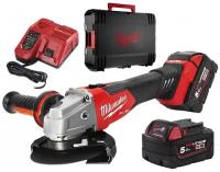 Машина шлифовальная угловая аккумуляторная Milwaukee M18 Fsag125xb-502x FUE