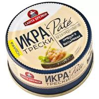 Санта Бремор Икра трески Pate деликатесная люкс 90 г жестяная банка