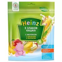 Каша Heinz молочная 5 злаков с бананом и яблоком (с 6 месяцев) 250 г
