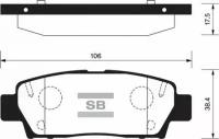 Колодки тормозные задние Sangsin Brake SP2022