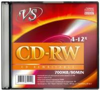 Диск VS CD-RW 80 4-12x Slim, 1 шт