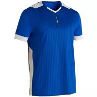 Футболка мужская F500 синяя, размер: M, цвет: Яркий Индиго/Белоснежный KIPSTA Х Декатлон