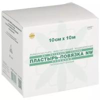 LEIKO пластырь-повязка фиксирующий на нетканой основе, 10x1000 см, 1шт