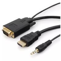 Разветвитель Cablexpert HDMI - VGA / mini jack 3.5 mm (A-HDMI-VGA-03-6), 5 м, черный