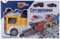 Набор машин City Defender трансформер/парковка-автотрек со звуковым сопровождением и светом