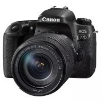 Фотоаппарат Canon EOS 77D Kit EF-S 18-135mm f/3.5-5.6 IS USM, черный