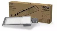 Консольный светильник Gauss Avenue 100W 10000lm 5000K 190-250V IP65 420*160*57мм черн КСС 