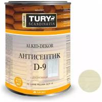 Строительная пропитка-антисептик TURY D-9 Alkid-Dekor на основе льняного масла для дерева и деревянных изделий, для фасада оттенок Бесцветный, 0.8 л
