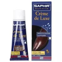 Крем тюбик с губкой Creme de luxe SAPHIR, цветной, 75 мл. 37 средне-коричневый