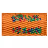 Ляпко массажный коврик Шанс, шаг игл 6,2 мм 23.5x11.8 см, оранжевый
