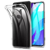 Тонкий силиконовый чехол для Huawei Honor 9C, P40 Lite E и Y7p / Прозрачный чехол накладка на Хуавей Хонор 9С, П 40 Лайт Е и У7П / Ультратонкий чехол премиум с защитой от прилипания