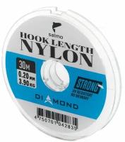 Леска монофильная Salmo Diamond HOOK LENGTH NYLON, диаметр 0.20 мм, тест 3.9 кг, 30 м 9848670