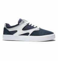 Кожаные Кеды Kalis Vulc Dc Navy/White, Цвет серый, Размер 8,5