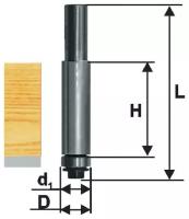 Фреза кромочная прямая по ДСП энкор 12,7*25 мм