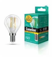 Эл. лампа светодиодная LED7-G45-FL/830/E14 (7Вт=60Вт 715Lm 220В) Camelion