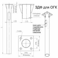 Пересвет Деталь фундамента закладная для ОГК/ОКК-3.4.5/ОП1ф/КО1 (0.108-1.25х190х130х4х14) Пересвет В00000206