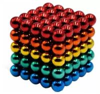 Антистресс игрушка/Неокуб Neocube куб из 125 магнитных шариков 5мм (разноцветный)