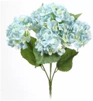 Цветок искусственный декоративный Гортензия, 45 см, бело-голубой, Y4-3502