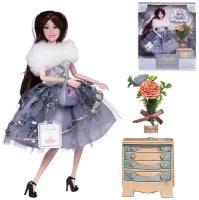 Кукла ABtoys "Роскошь серебра" в платье с меховой накидкой, темные волосы 30см PT-01626