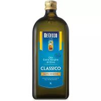 De Cecco масло оливковое нерафинированное Extra Virgin Classico, стеклянная бутылка, 1 л