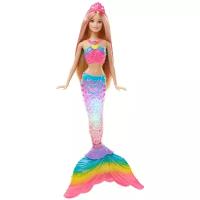 Кукла Barbie Радужная русалочка Gem Fasion, 28 см, DHC40 розовый