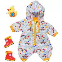 Zapf Creation Комплект одежды для кукол Baby Born Осенний комбинезон с сапогами Делюкс 826935 разноцветный