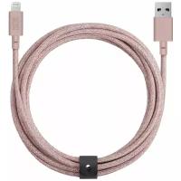 Кабель Native Union Belt XL USB - Lightning MFI, rose