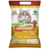 Комкующийся наполнитель Homecat Эколайн Кукурузный