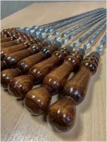 Набор шампуров с деревянной ручкой 45см для шашлыка, 8шт