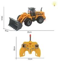 Машинка детская трактор на радиоуправлении / Игрушка строительная техника, 1:30, свет, 26 х 9 х 10