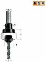 Сверло с зенкером и ограничителем 45°HW Z2 S=10 D=6/16 RH