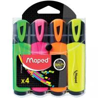 Maped Набор текстовыделителей Fluo Peps (742547), ассорти, 4 шт