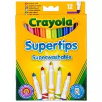 Набор фломастеров «Супертипс» Crayola, тонкие, яркие цвета, 12 штук, 7509