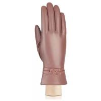Перчатки ELEGANZZA, демисезон/зима, натуральная кожа, подкладка, размер 7, розовый, бежевый