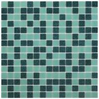 Плитка мозаика GG стекломасса зеленый микс размер 32,7X32,7 см. чип -20х20 мм. плитка настенная/плитка для стены